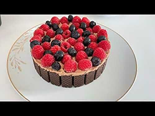 Gâteau Sans cuisson Chocolat et Fruits Rouges