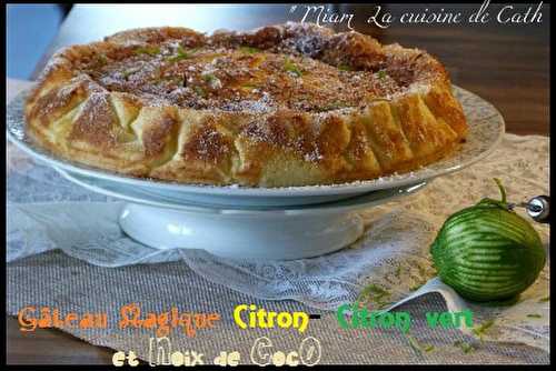 Gâteau Magique Citron- Citron vert et Noix de CocO