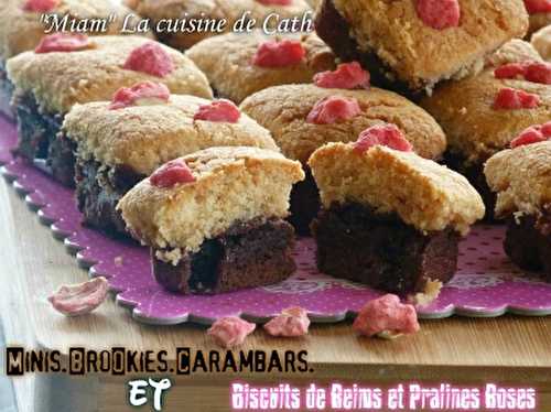 "MIAM " Minis BroOkies aux Carambars & biscuits Roses et Pralines