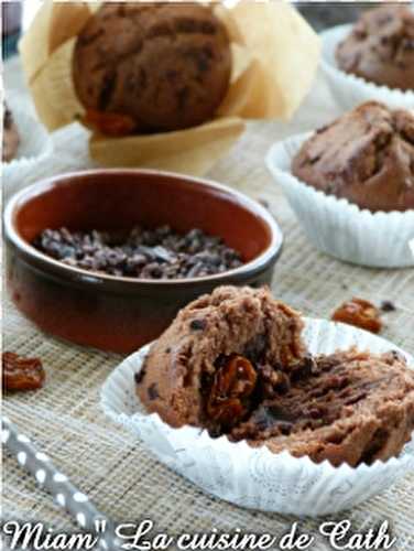 "MIAM" Muffins pépins de raisin & Physalis et fèves de Cacao