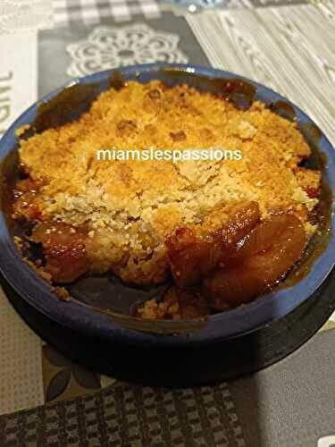 Crumble aux figues fraîches miel