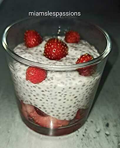 Crème aux graines de chia thé matcha