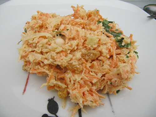 Salade chou blanc et carottes, coleslaw