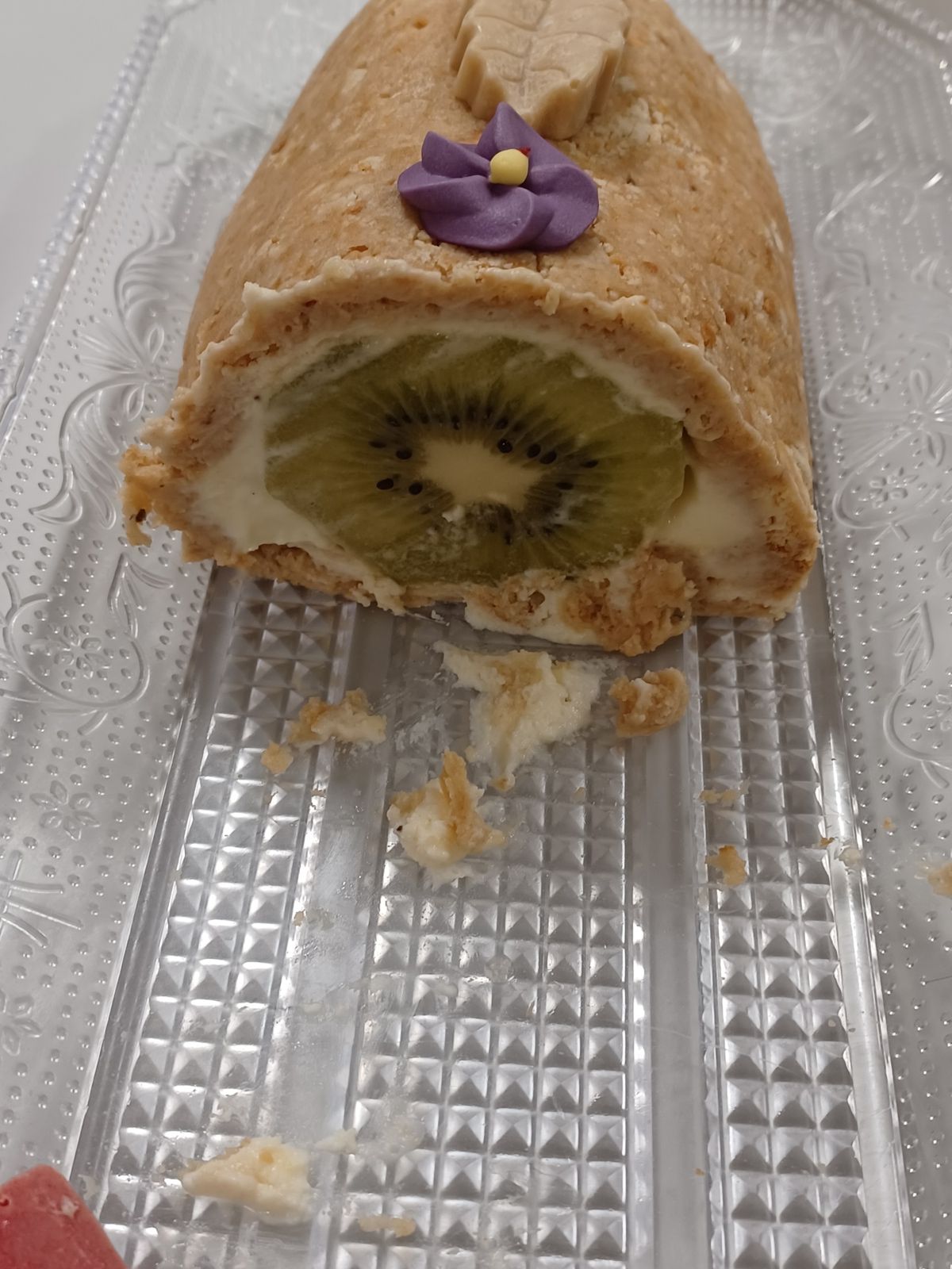 Bûche fromage frais et kiwi sans cuisson