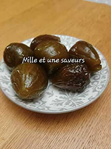 Figues vertes confites