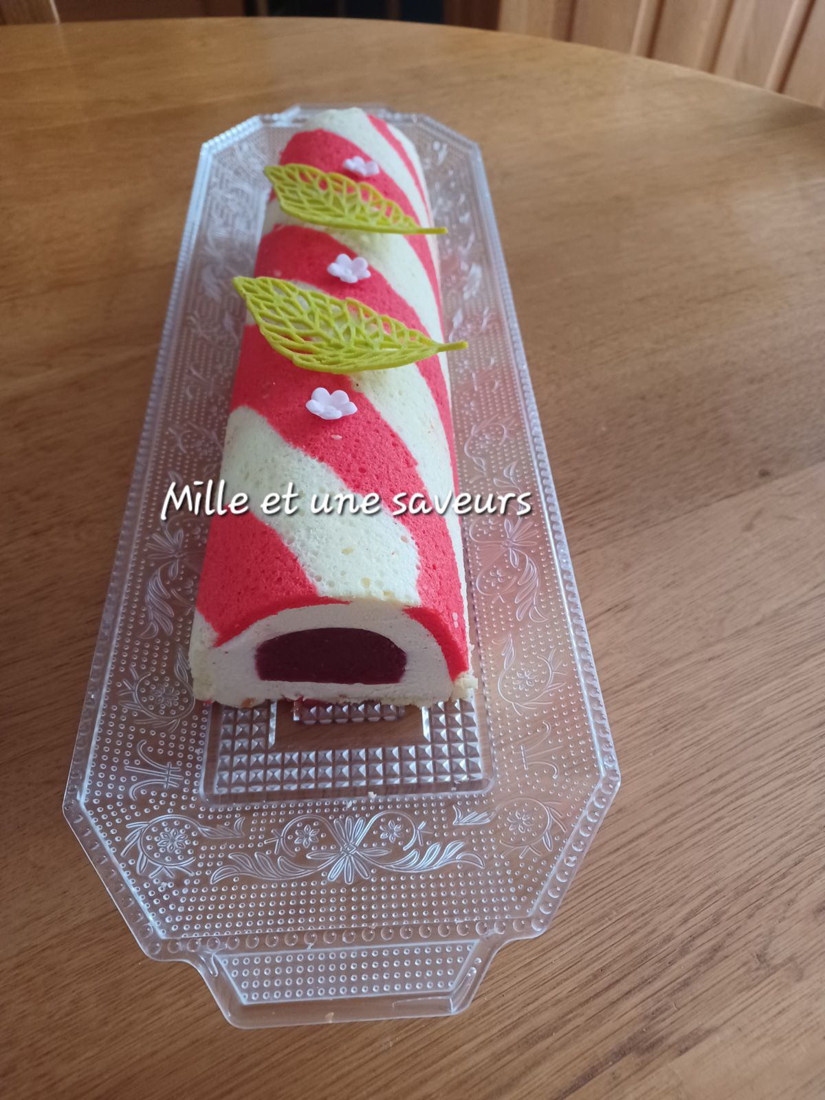 Bûche fromage blanc insert framboise 