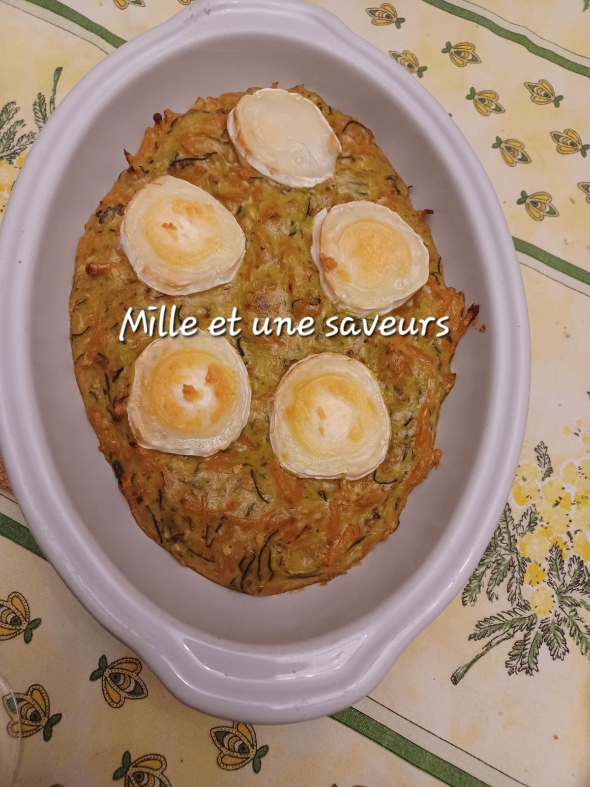 Gratin de courgettes et de carottes au chèvre