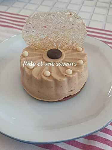 Entremet praliné et son insert poire