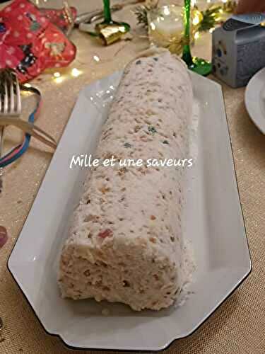 Bûche nougat glacé