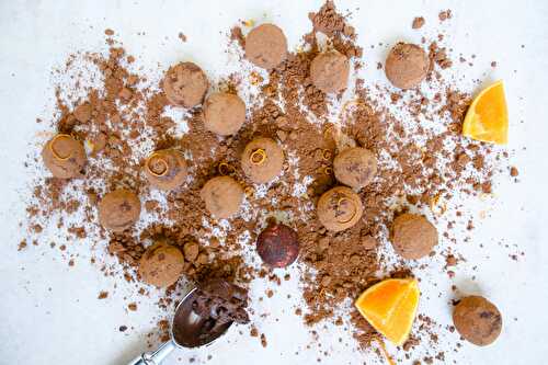 Truffes Vegan au Chocolat Noir et à l’Orange - 5 ingrédient