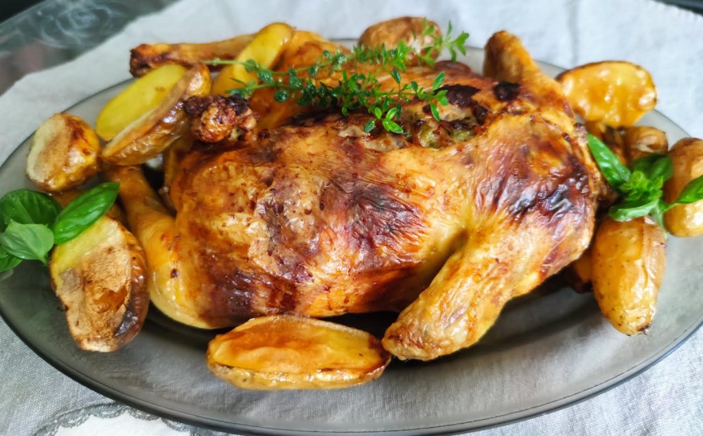 Poulet désossé farci