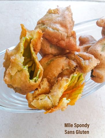 Beignets de fleurs de courgettes sans gluten et sans lactose 