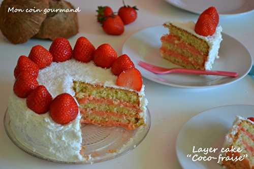 Layer cake "coco-fraise"