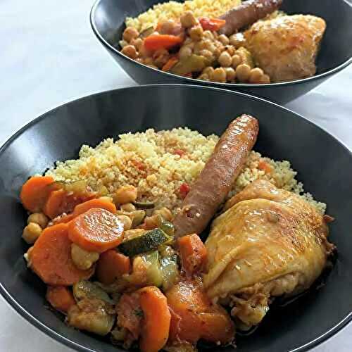 Couscous facile poulet et merguez : recette rapide et parfumée