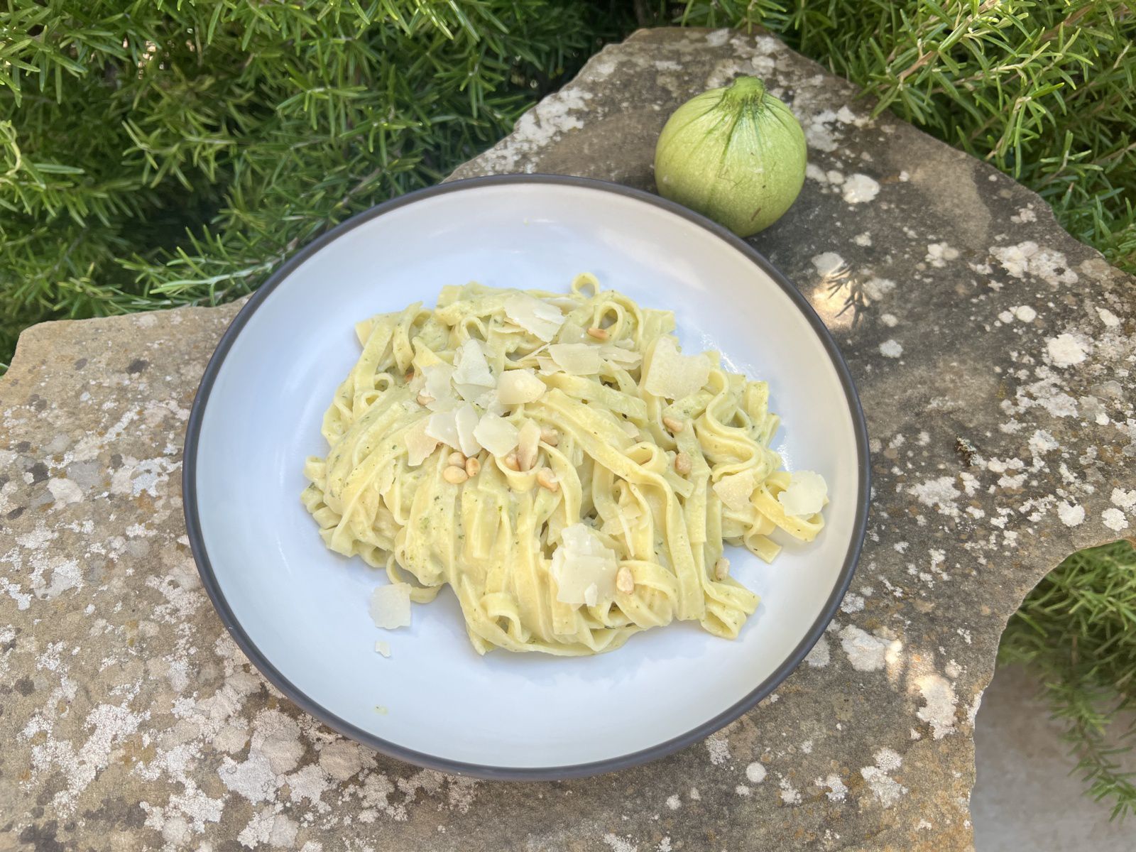 Tagliatelles à la crème de courgette