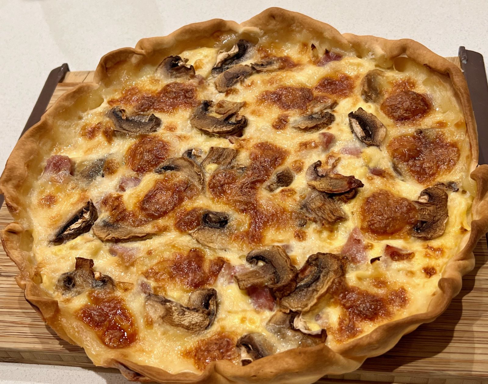 Quiche jambon et champignons