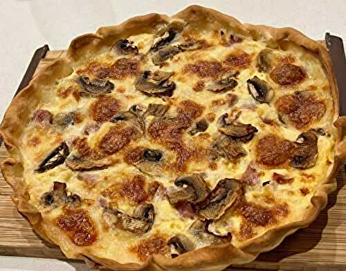 Quiche jambon et champignons