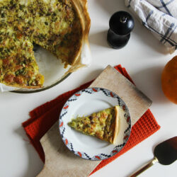 Quiche butternut, poireau et mozzarella