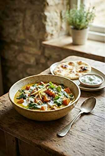 Curry de patates douces au gingembre et lait de coco