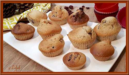 Muffins rhum raisins et cranberries