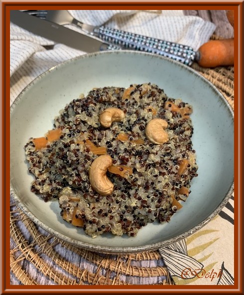 Quinoa aux carottes et cumin avec ou sans le Cookéo