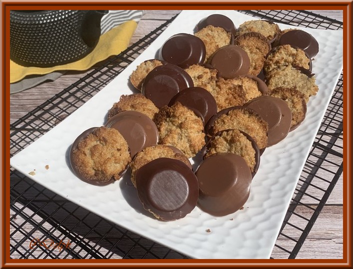 Palets chocolatés aux flocons d’avoine et amande