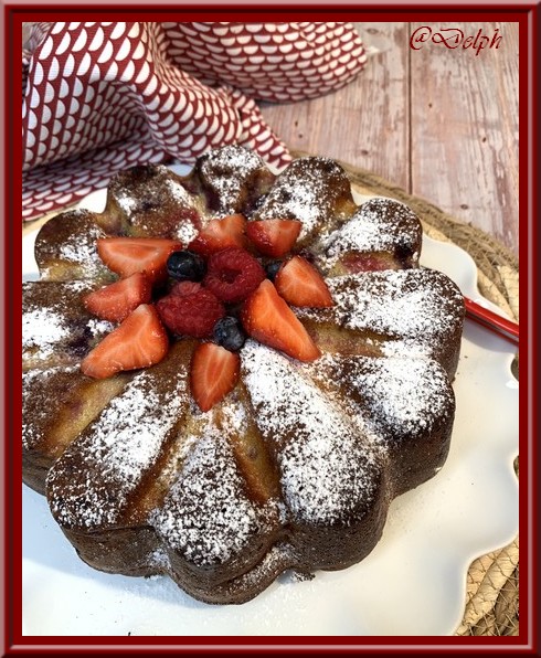 Gâteau aux fruits rouges et skyr