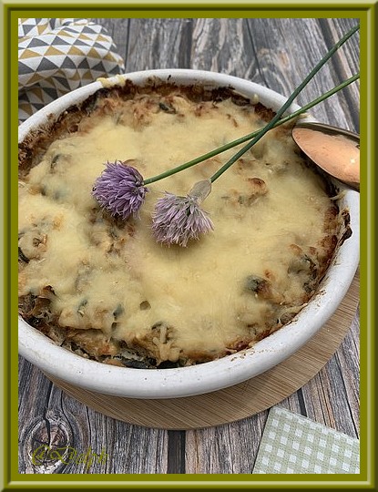 Gratin de courgettes à la ricotta et bacon