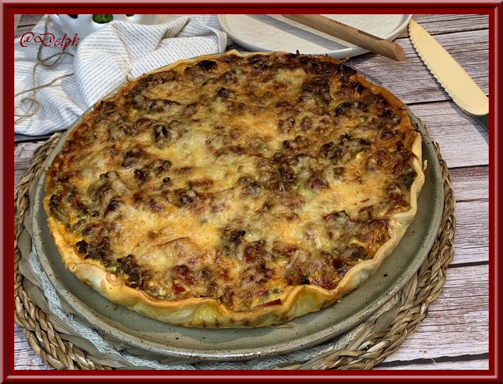 Tarte aux poivrons et bœuf haché