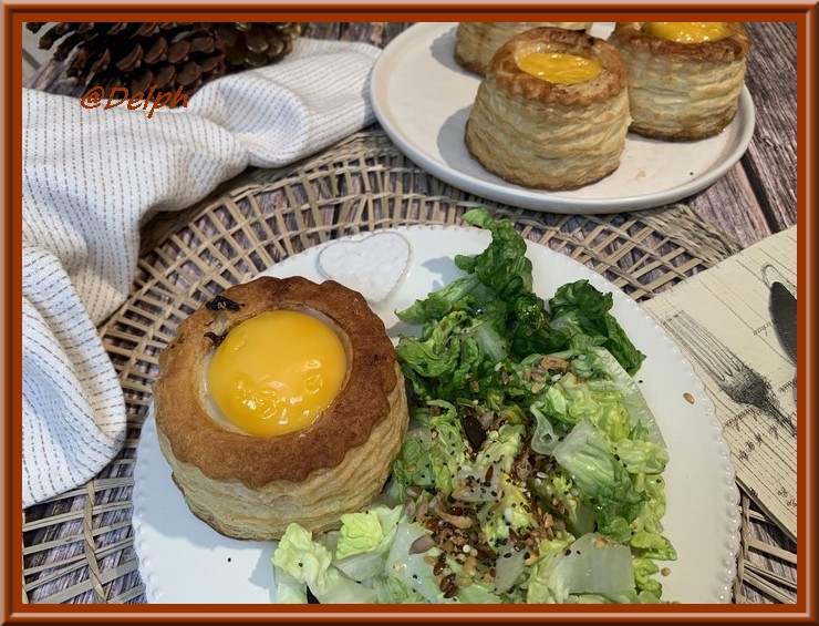 Vol au vent forestier à l’œuf cocotte