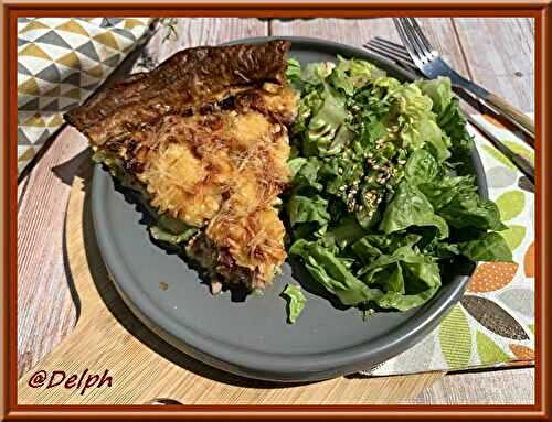 Tarte aux courgettes et lardons de volaille