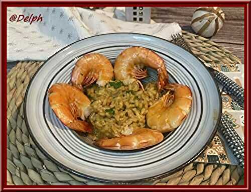 Risotto aux gambas et safran