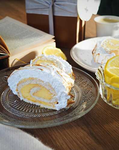 Bûche façon tarte au citron meringuée - Recettes végétariennes faciles