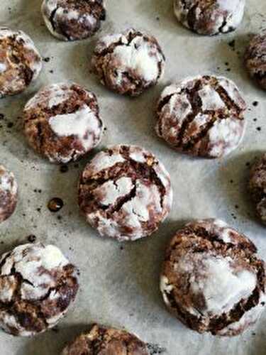 Recette des biscuits craquelés ou crinkles (chocolat ou citron) - Recettes végétariennes faciles