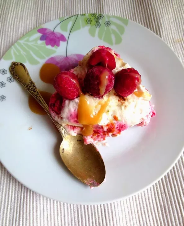 Gateau aux Framboises et Confiture de Lait Vegan