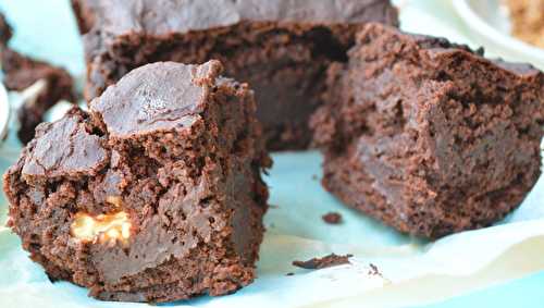 Brownies chocolat noix aux haricots azuki sans gluten - 2 versions
