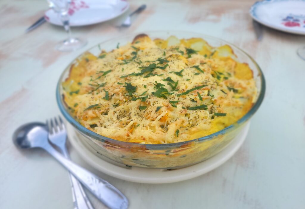 Gratin de courgettes au curry