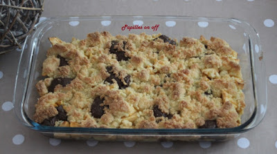 Crumble pommes et chocolat au thermomix ou sans