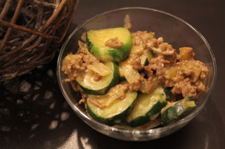 Poêlée relevée de courgettes au boeuf