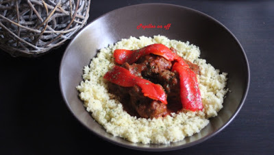 Tajine de boulettes aux poivrons