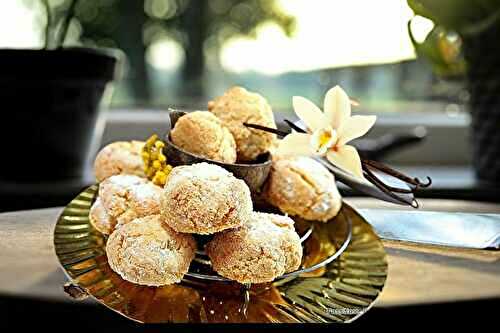 Biscuits secs - Boules coco / vanille /yuzu