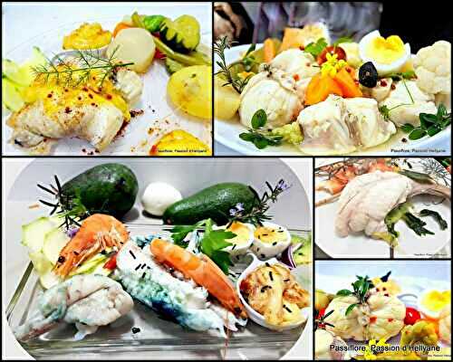 Assiette du pécheur - lotte - légumes - avocat - spiruline - mayonnaisee