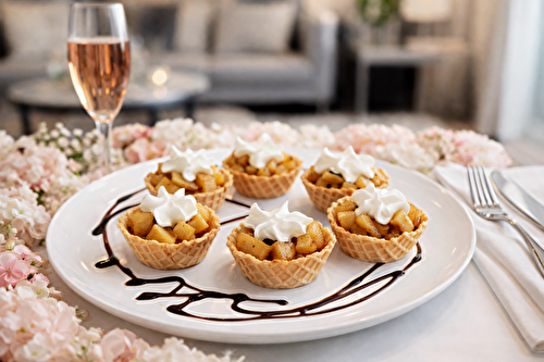 Dessert - Coupelles aux fruits caramélises / chocolat