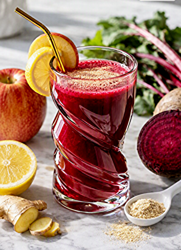 Jus betterave–pomme–citron - gingembre - baobab