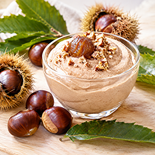 🌰 Mousse à la châtaigne au Cœur fondant de châtaignes caramélisées