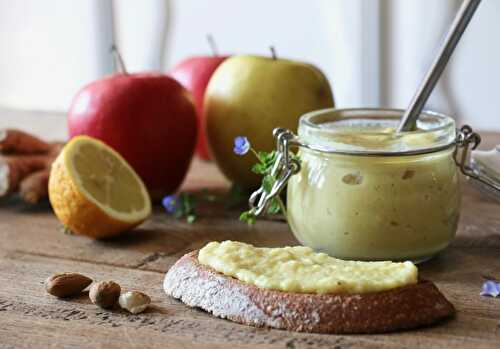 Beurre de pommes végétal index glycémique bas avec purée d'amandes