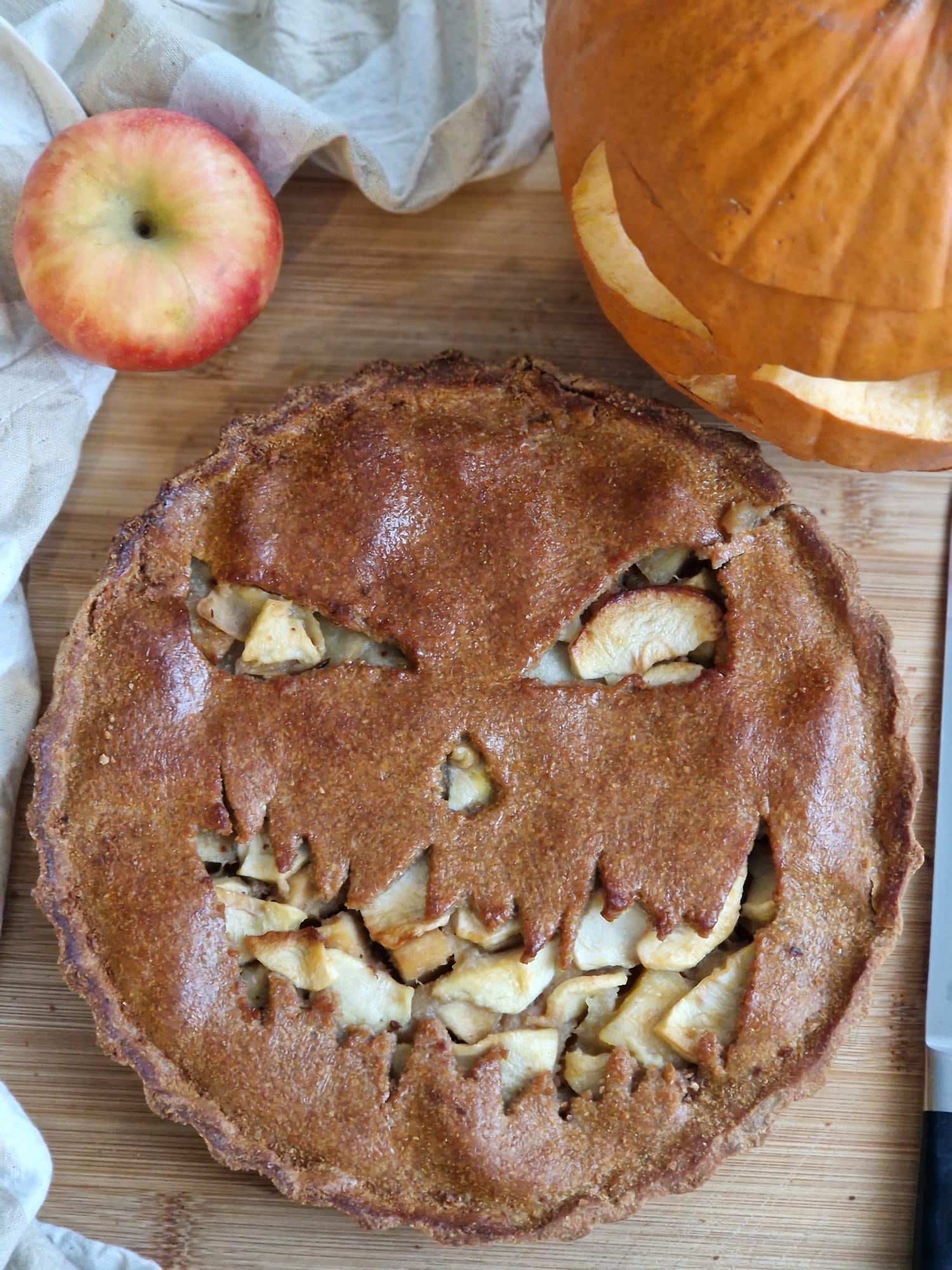 Tarte aux pommes d’Halloween IG bas