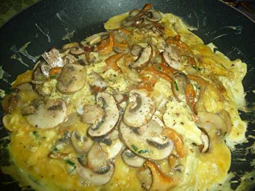 OMELETTE AUX CHAMPIGNONS DES BOIS