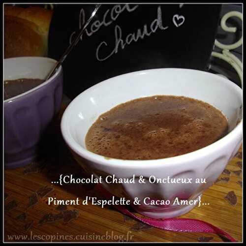 Chocolat chaud et Onctueux au Piment d'Espelette & Cacao Amer