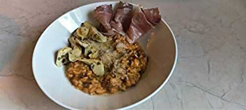 Risotto tomate coppa artichaut 